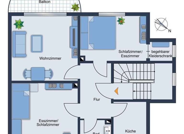 Wohnung zur Miete 550 € 3 Zimmer 65 m² 1. Geschoss frei ab 01.05.2026 Knappenstr. 18 Hamm-Osten Hamm 59071