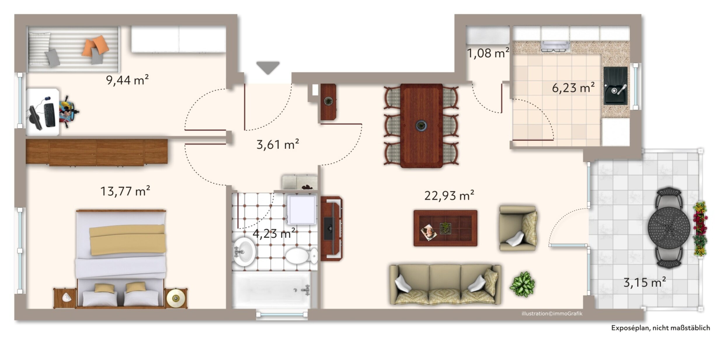 Wohnung zum Kauf 189.000 € 3 Zimmer 62 m²<br/>Wohnfläche 1.<br/>Geschoss Roßdorf Roßdorf 64380