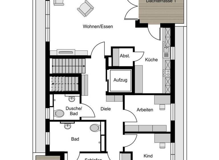 Wohnung zur Miete 2.299 € 4,5 Zimmer 136 m² Heisingen Essen / Heisingen 45259
