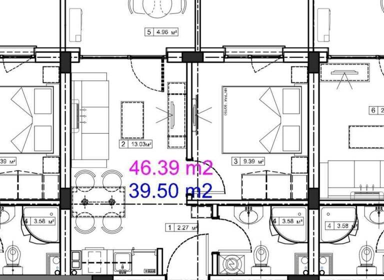 Studio zum Kauf - Erstbezug provisionsfrei 96.500 € 2 Zimmer 46,4 m² 2. Geschoss Sunny Beach 8240