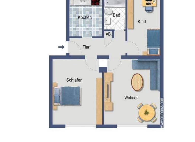 Wohnung zum Kauf provisionsfrei 129.900 € 3 Zimmer 62,2 m² 3. Geschoss Blötter Weg 36 Speldorf Mülheim an der Ruhr 45478