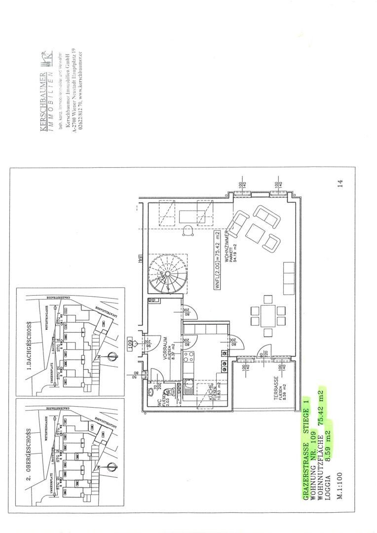 Maisonette zur Miete 1.267 € 4 Zimmer 154 m²<br/>Wohnfläche 2.<br/>Geschoss Wiener Neustadt 2700