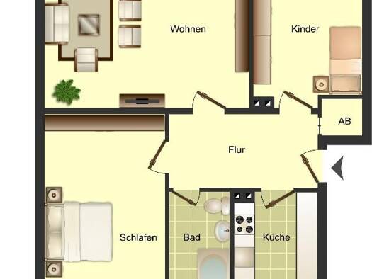 Wohnung zur Miete 752 € 3 Zimmer 71 m² 1. Geschoss frei ab 30.07.2026 Biederlackweg 69 Gremmendorf Münster 48167