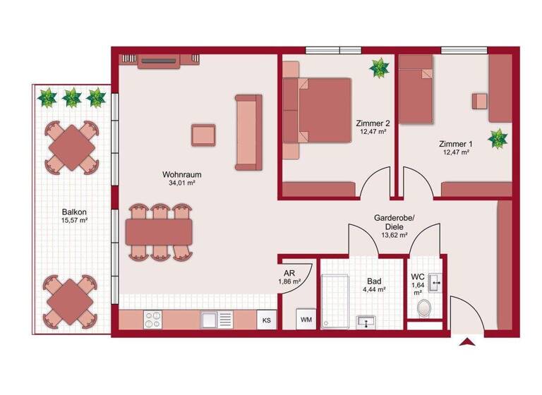 Wohnung zur Miete 1.225 € 3 Zimmer 80,5 m² 1. Geschoss Kufstein 6330
