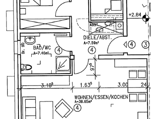 Wohnung zur Miete 1.150 € 3 Zimmer 85 m² 1. Geschoss frei ab 01.05.2026 Bonner Straße Lechenich Erftstadt 50374