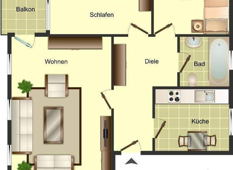 Wohnung zur Miete 579 € 3 Zimmer 62,5 m² 1. Geschoss frei ab 13.03.2026 Berliner Straße 5 Innenstadt Ahlen 59229