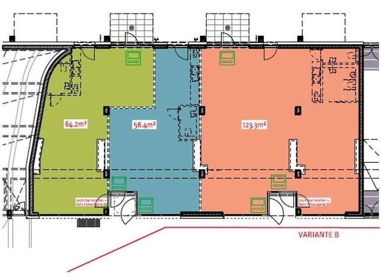 Bürofläche zur Miete - Erstbezug provisionsfrei 1 Zimmer 243,9 m² Bürofläche teilbar ab 56 m² Düsseldorfer Straße Barbaraviertel Neuss 41460