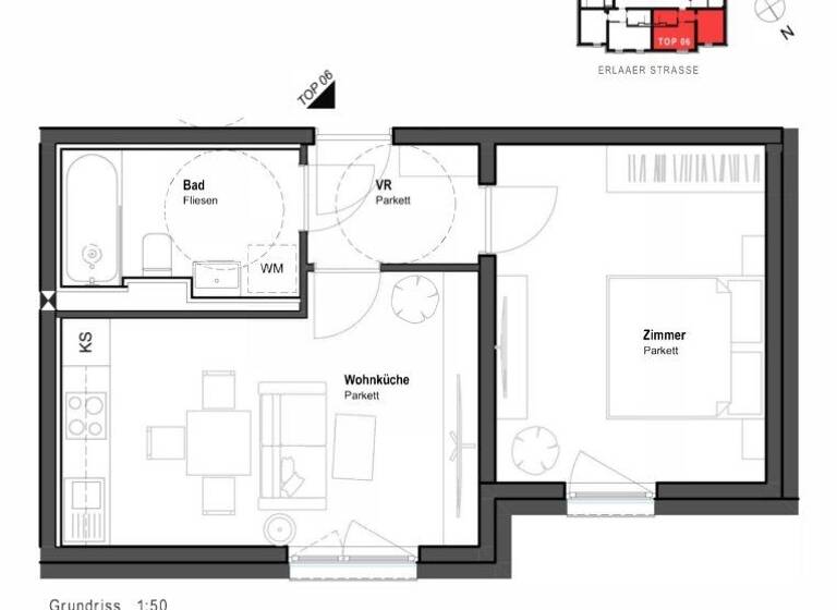 Wohnung zum Kauf - Erstbezug 253.344 € 2 Zimmer 38,9 m² 1. Geschoss Wien 1230