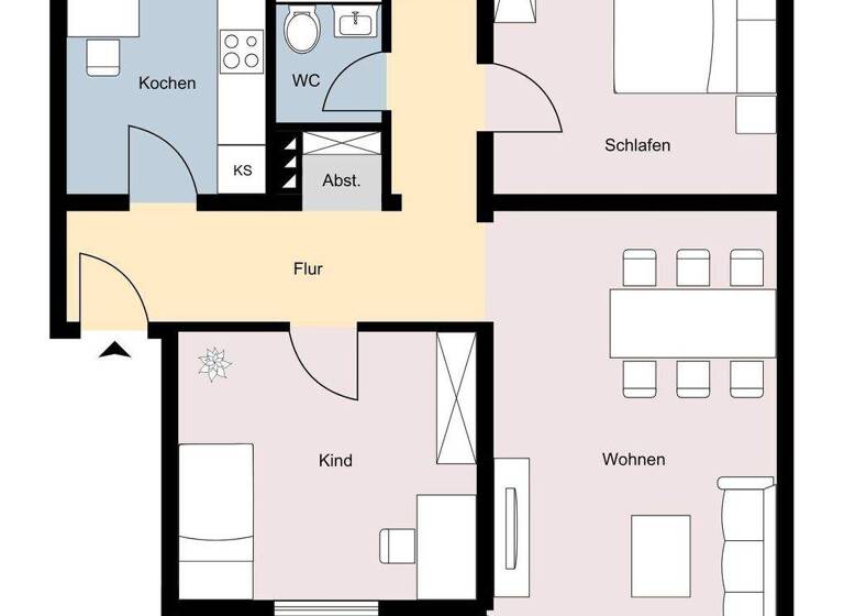 Wohnung zum Kauf 159.000 € 3 Zimmer 77 m² 1. Geschoss Hünxe 46569