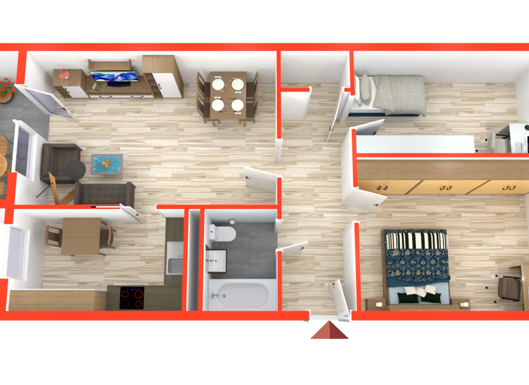 Wohnung zur Miete 356 € 3 Zimmer 68,5 m² 1. Geschoss frei ab sofort Rudelsburgstraße 26 Bieblach-Ost Gera 07552