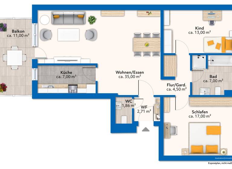 Wohnung zum Kauf 395.000 € 3 Zimmer 93 m² 2. Geschoss Wiesbaden 65197