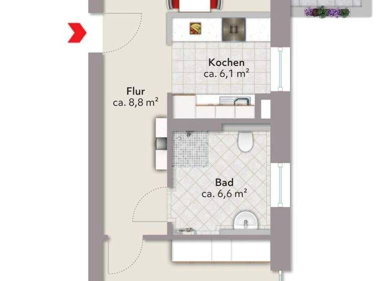 Wohnung zum Kauf - Erstbezug 449.000 € 2 Zimmer 65 m² Habenhausen Bremen 28279