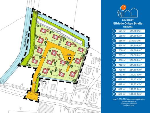 Grundstück zum Kauf provisionsfrei 70.075 € 521 m² Grundstück Werdum 26427