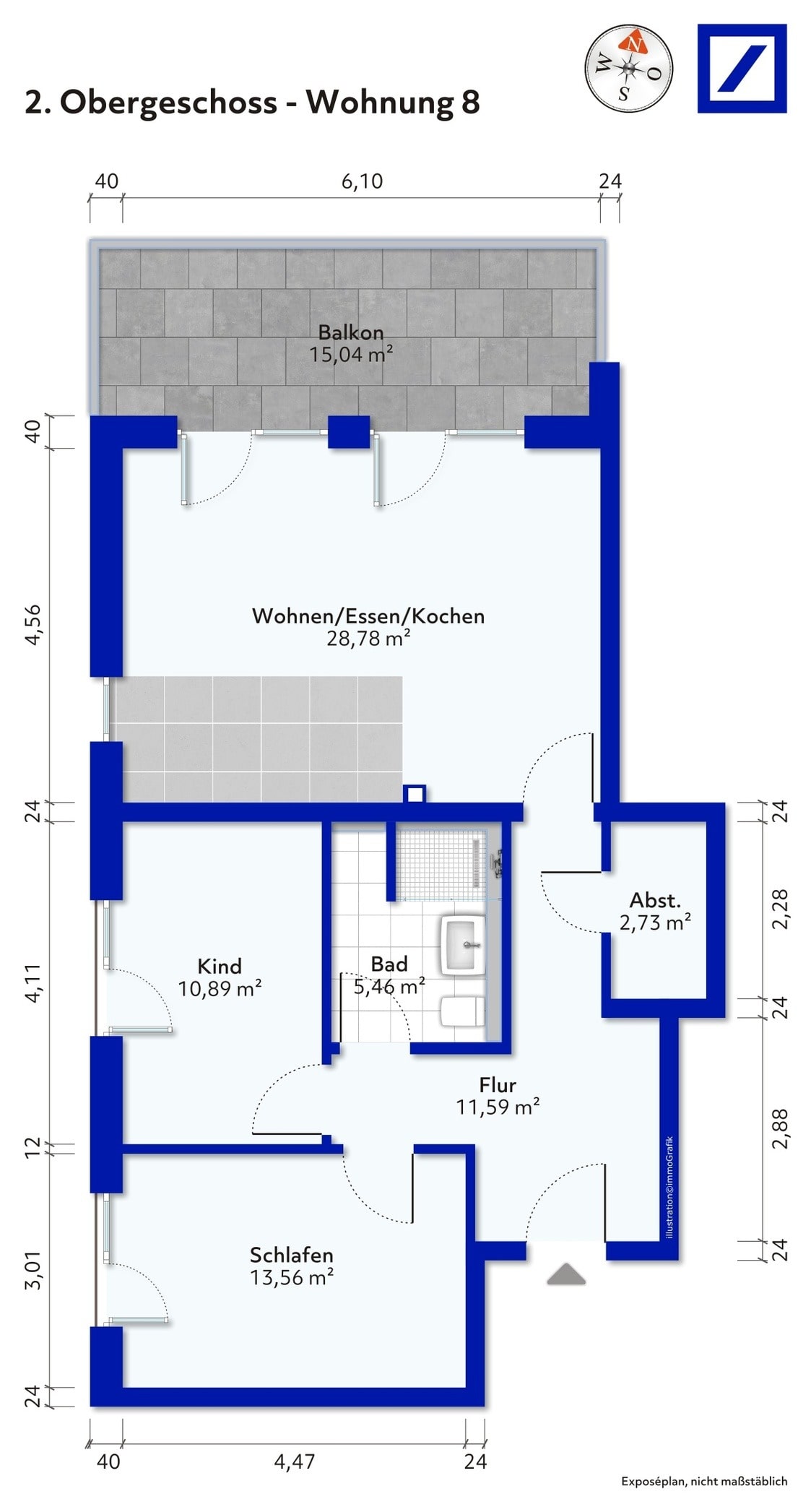 Wohnung zum Kauf provisionsfrei 417.000 € 3 Zimmer 80,5 m²<br/>Wohnfläche 2.<br/>Geschoss ab sofort<br/>Verfügbarkeit Vöhringen Vöhringen 89269