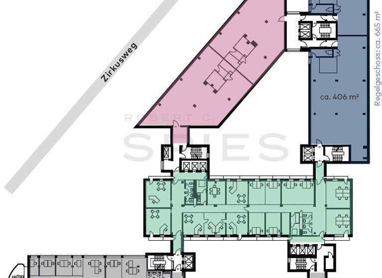 Bürofläche zur Miete provisionsfrei 370 m² Bürofläche teilbar ab 370 m² St. Pauli Hamburg 20359