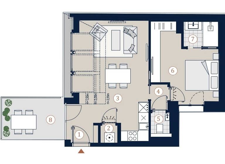 Wohnung zum Kauf 689.000 € 2 Zimmer 54,2 m² Tendlergasse 3 Wien 1090