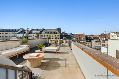 Wohnung zur Miete 4.000 € 3 Zimmer 112,5 m² 4. Geschoss Stadtmitte Düsseldorf / Carlstadt 40213