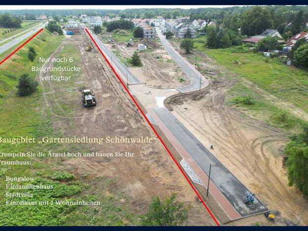 Grundstück zum Kauf - Neubau provisionsfrei 246.050 € 703 m² Grundstück Lange Enden 105 Schönwalde-Dorf Schönwalde-Glien 14621