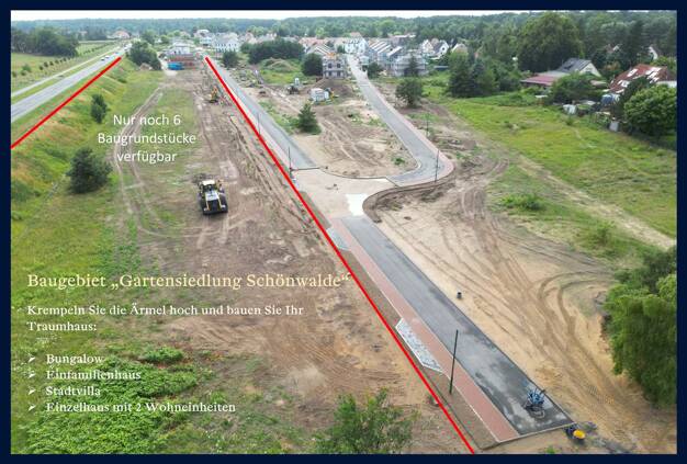 Grundstück zum Kauf - Neubau provisionsfrei 246.050 € 703 m² Grundstück Lange Enden 105 Schönwalde-Dorf Schönwalde-Glien 14621