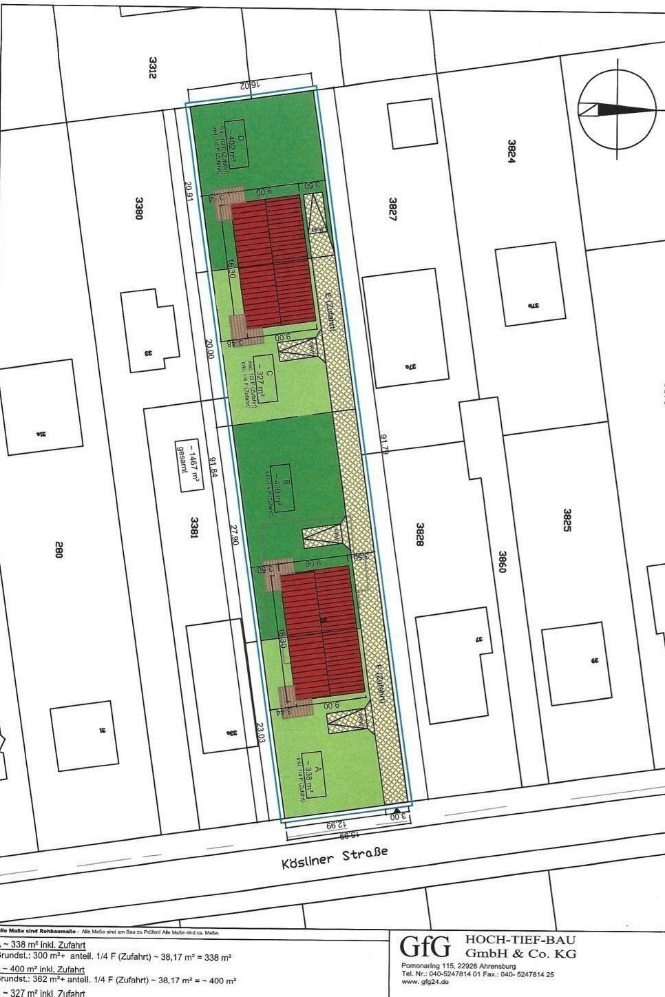 Doppelhaushälfte zum Kauf 594.000 € 4 Zimmer 110 m²<br/>Wohnfläche 338 m²<br/>Grundstück Kösliner Straße Rahlstedt Hamburg 22147