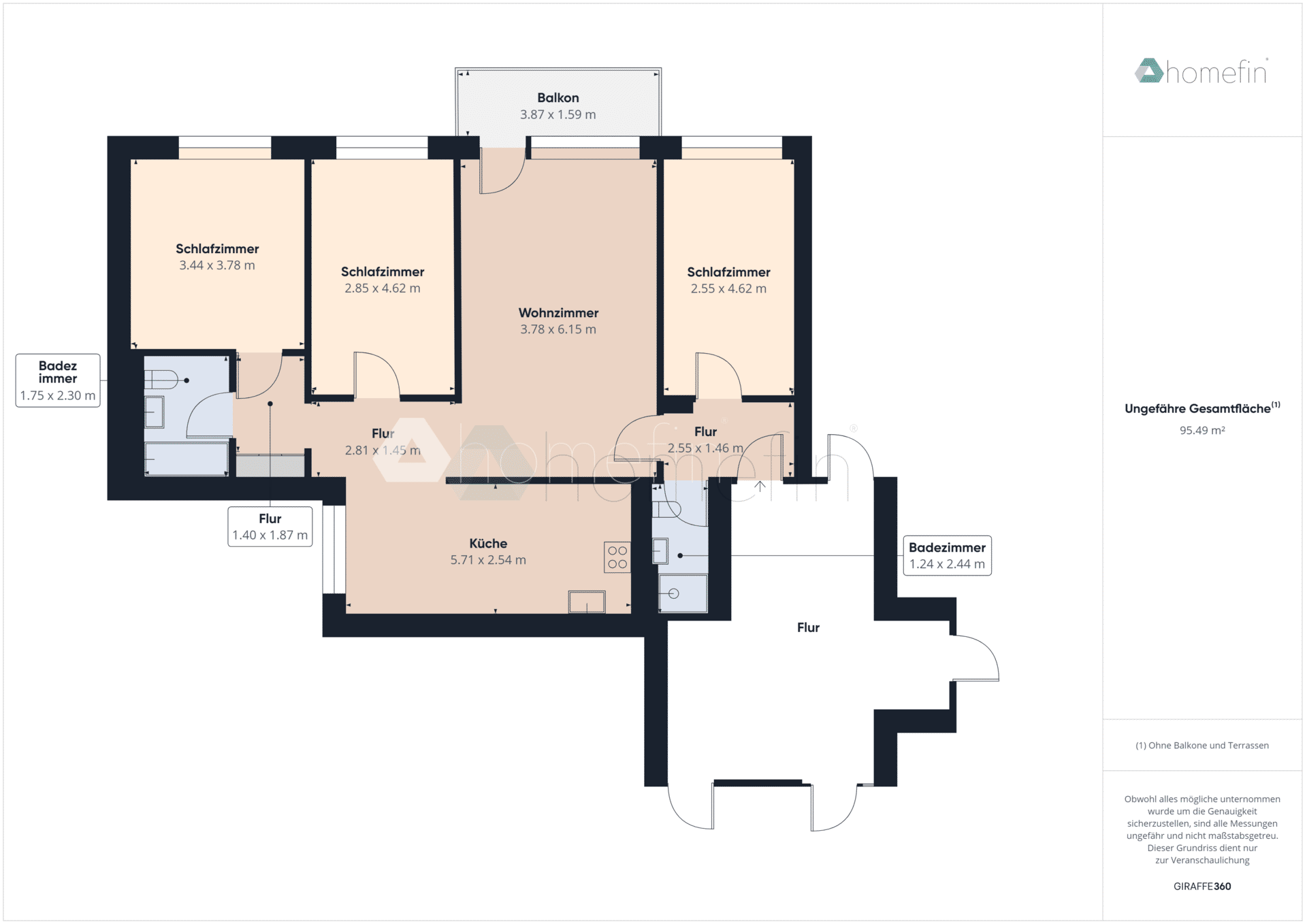 Wohnung zum Kauf 265.000 € 4 Zimmer 96 m²<br/>Wohnfläche 5.<br/>Geschoss Steinbüchel Leverkusen 51377