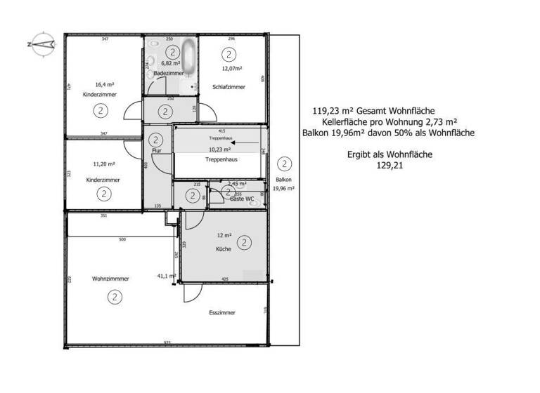 Wohnung zur Miete 1.342 € 4 Zimmer 130 m² 1. Geschoss frei ab 01.06.2026 Röthenbach Röthenbach (Allgäu) 88167