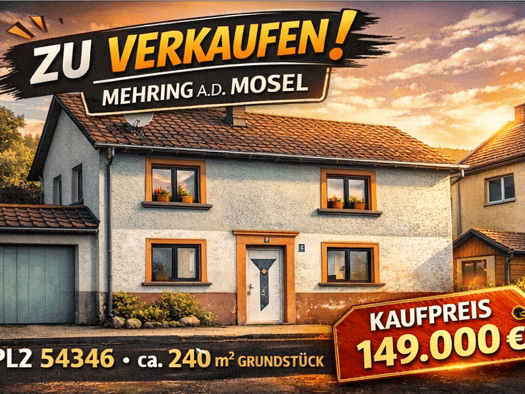 Reihenendhaus zum Kauf 149.000 € 6 Zimmer 138 m² 240 m² Grundstück Mehring Mehring 54346