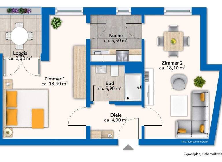 Wohnung zum Kauf 175.000 € 2 Zimmer 52 m² 1. Geschoss Idstein 65510