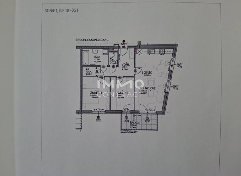 Wohnung zur Miete - Erstbezug 875 € 3 Zimmer 74,3 m² 1. Geschoss Sankt Georgen am Leithagebirge Eisenstadt 7000