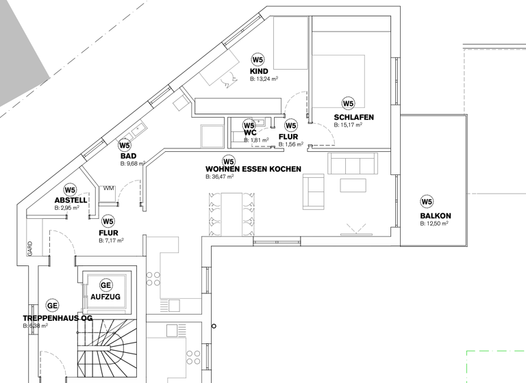 Wohnung zum Kauf provisionsfrei 457.646 € 3 Zimmer 94,4 m²<br/>Wohnfläche 1.<br/>Geschoss Bahnhofstraße 1 Erbach Erbach 89155