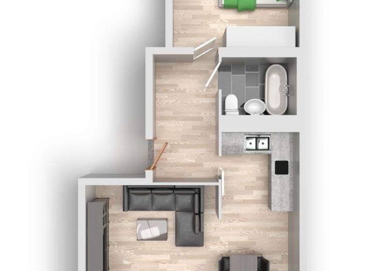 Wohnung zur Miete 291 € 2 Zimmer 48,5 m² 3. Geschoss Am Hohen Ufer 8 Silberhöhe Halle (Saale) 06132