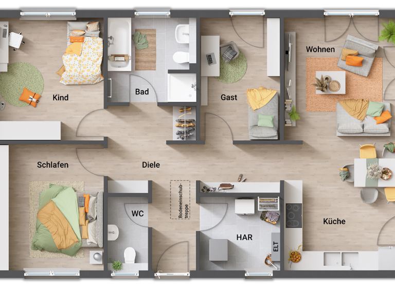 Bungalow zum Kauf provisionsfrei 219.350 € 5 Zimmer 102 m² 812 m² Grundstück Wietzenbruch 29225