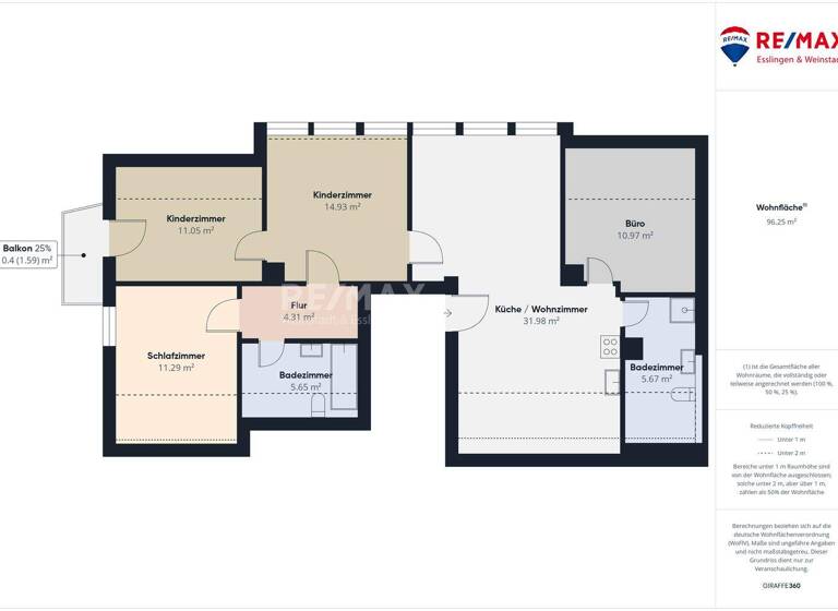 Wohnung zum Kauf 349.000 € 5 Zimmer 96 m² frei ab sofort Wäldenbronn Esslingen 73732