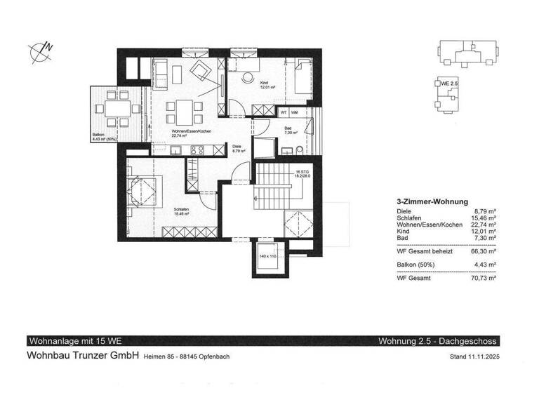 Wohnung zum Kauf - Erstbezug 369.000 € 3 Zimmer 70,7 m² Lindenberg 88161