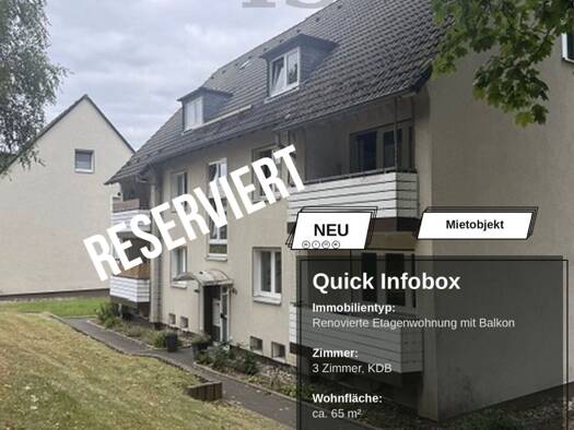Wohnung zur Miete 500 € 3 Zimmer 65 m² 3 Geschosse frei ab sofort Südstraße 69 Neuenrade Neuenrade 58809