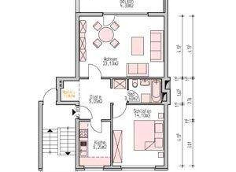Wohnung zur Miete 773 € 2 Zimmer 60,4 m² 2. Geschoss frei ab 01.04.2026 Am Dornbusch 1 Elmshorn 25337