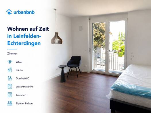 Studio zur Miete auf Zeit 720 € 1 Zimmer 14 m² frei ab 31.12.2027 Plieningerstraße 0 Echterdingen Leinfelden-Echterdingen 70771