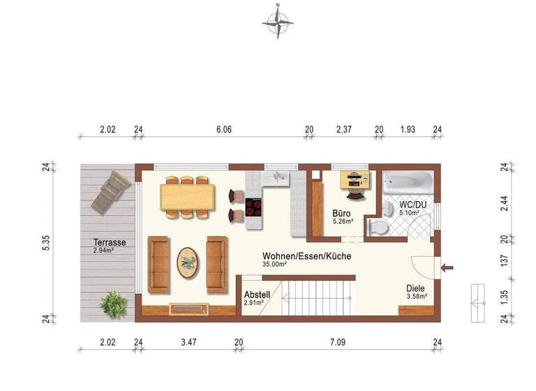 Maisonette zum Kauf 957.000 € 4,5 Zimmer 107 m² Trudering-Riem München 81829