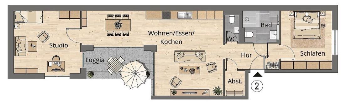 Wohnung zum Kauf 678.900 € 3 Zimmer 95,7 m²<br/>Wohnfläche Echterdingen Leinfelden-Echterdingen / Echterdingen 70771