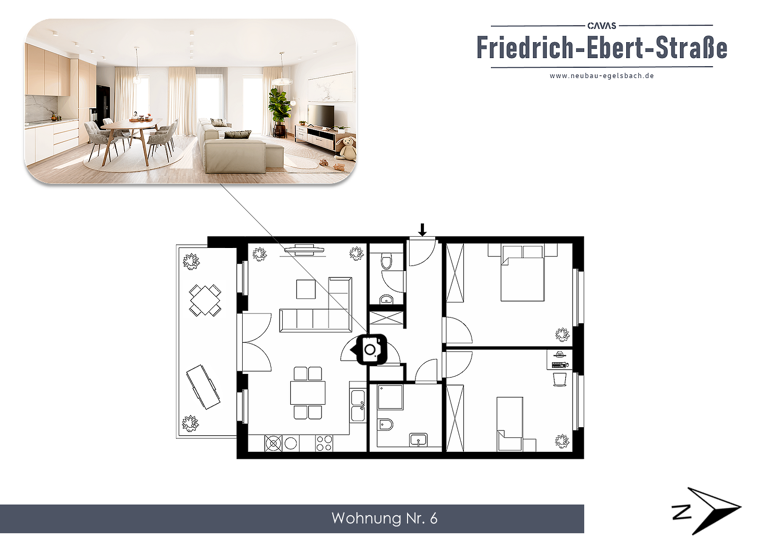 Wohnung zum Kauf - Erstbezug provisionsfrei 429.000 € 3 Zimmer 81,9 m² 1. Geschoss frei ab sofort Friedrich-Ebert-Straße 3 Egelsbach 63329