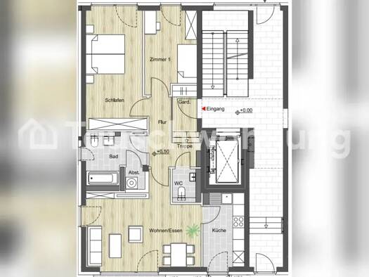 Wohnung zur Miete Tauschwohnung 1.390 € 3 Zimmer 88 m² EG Griesheim Frankfurt am Main 60326