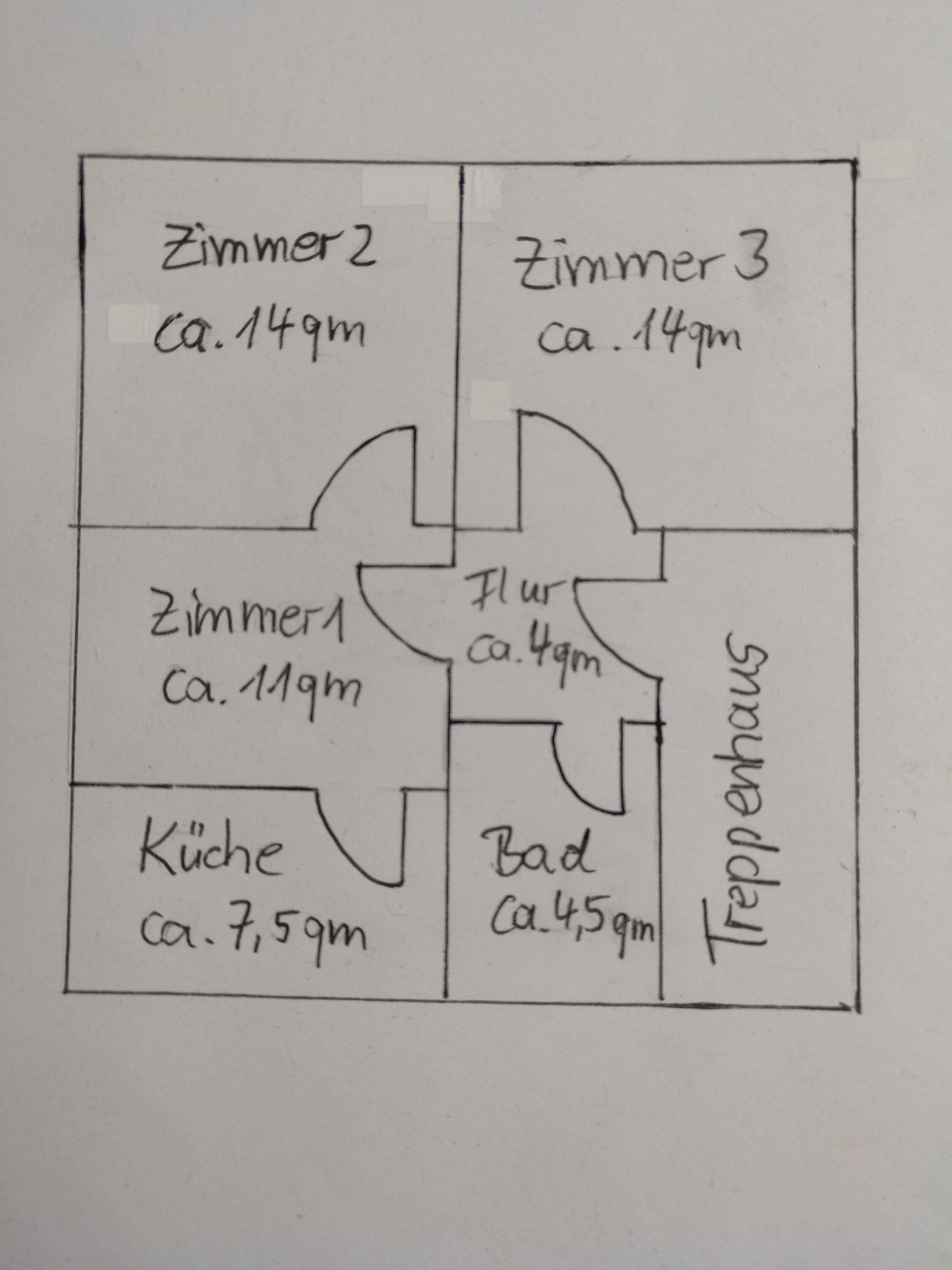 Wohnung zur Miete 360 € 2,5 Zimmer 55 m²<br/>Wohnfläche EG<br/>Geschoss Sudetenstr. 5 Bad Wildungen Bad Wildungen 34537