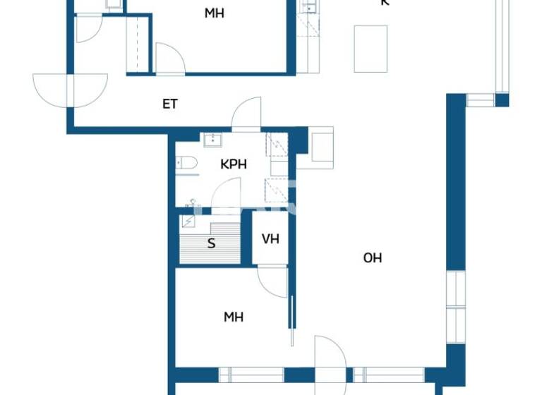 Studio zum Kauf 583.000 € 3 Zimmer 95 m² 1. Geschoss Sörnäistenkatu 15 B Helsinki 00580