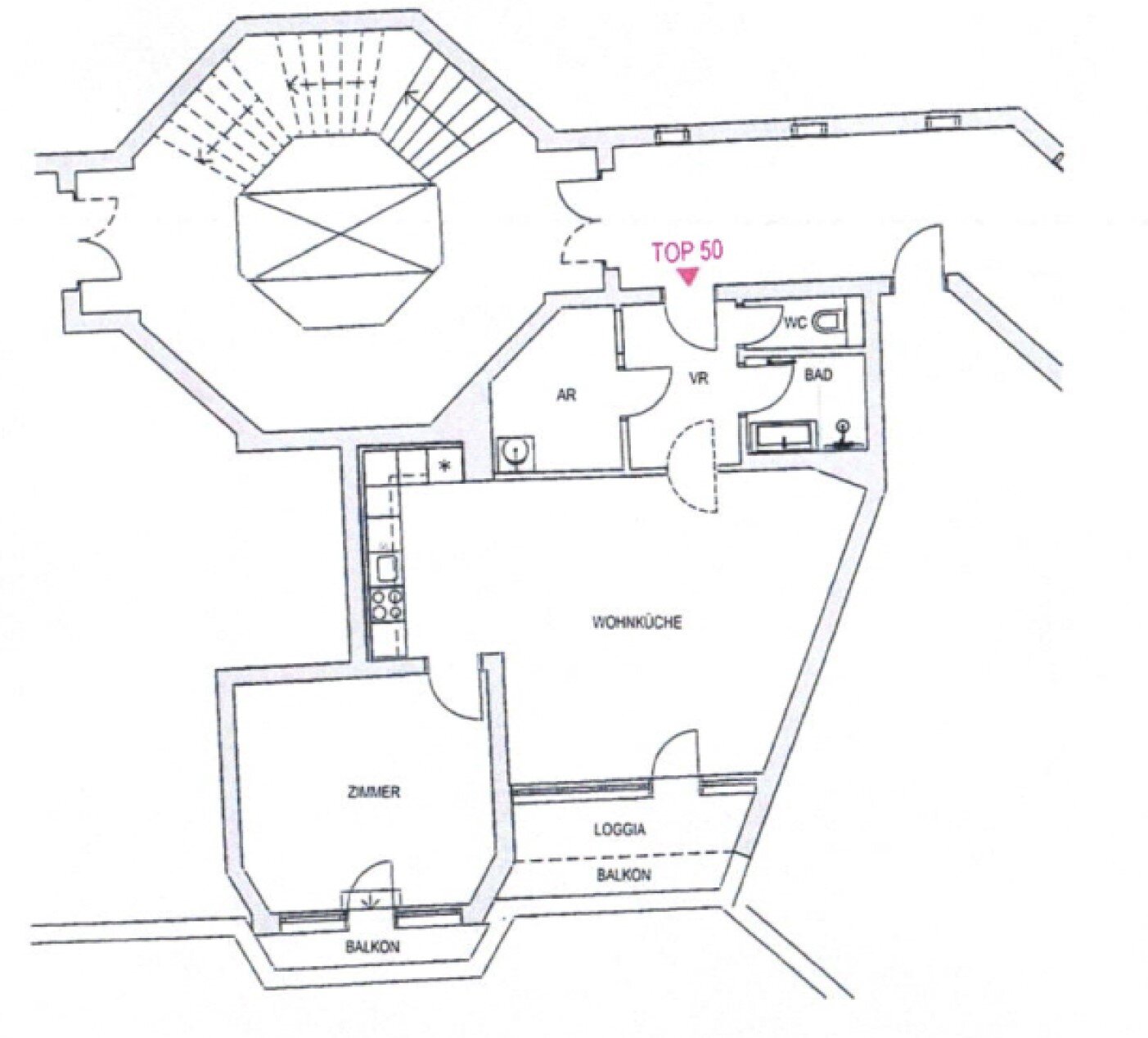 Wohnung zur Miete 1.396 € 2 Zimmer 89 m²<br/>Wohnfläche 5.<br/>Geschoss Wien 1010