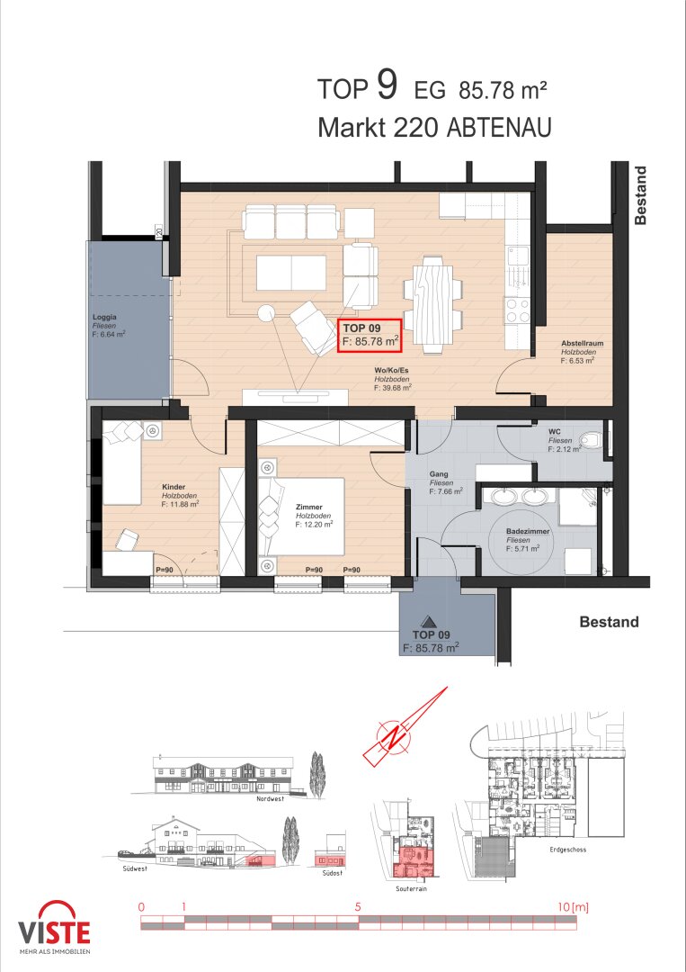 Wohnung zum Kauf 328.000 € 3 Zimmer 85,8 m²<br/>Wohnfläche EG<br/>Geschoss Markt 220 Abtenau 5441