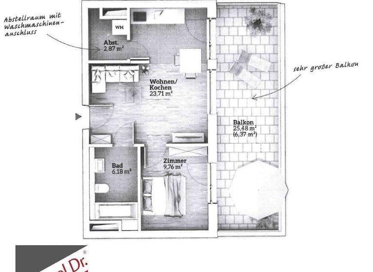 Wohnung zur Miete 717 € 2 Zimmer 49,1 m² 3. Geschoss frei ab sofort Buntentorsteinweg 179 Buntentor Bremen 28201