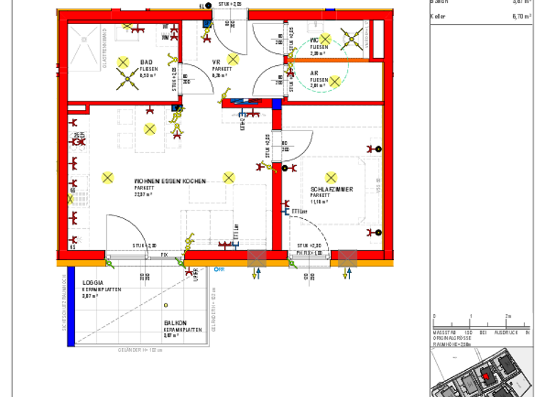Wohnung zur Miete - Erstbezug 629 € 2 Zimmer 51,5 m² 1. Geschoss Berta-Brader-Weg Ried im Innkreis 4910