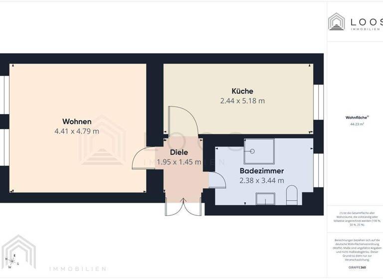 Studio zur Miete 340 € 1 Zimmer 45 m² Finsterwalde 03238