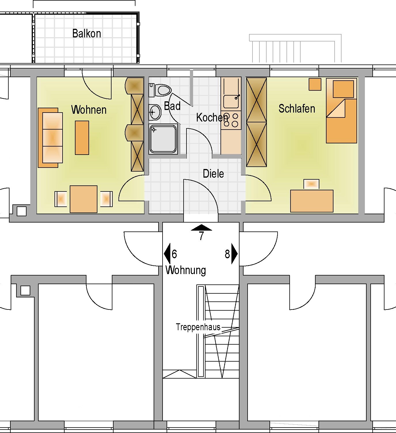 Studio zur Miete 320 € 2 Zimmer 42 m²<br/>Wohnfläche 2.<br/>Geschoss ab sofort<br/>Verfügbarkeit Bulmker Strasse Bulmke - Hüllen Gelsenkirchen 45888