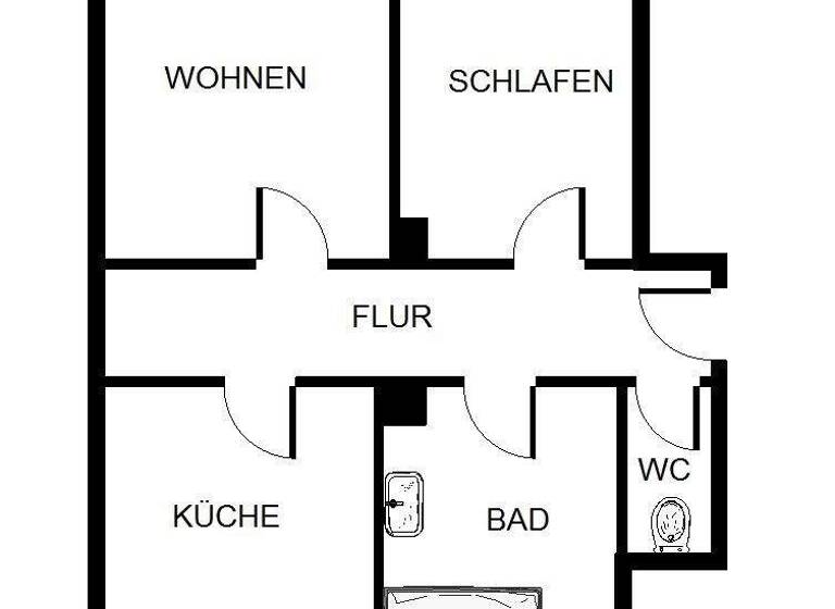 Wohnung zum Kauf provisionsfrei 47.400 € 2 Zimmer 44,3 m² 2. Geschoss Rilkestraße 74 Borna-Heinersdorf Chemnitz 09114
